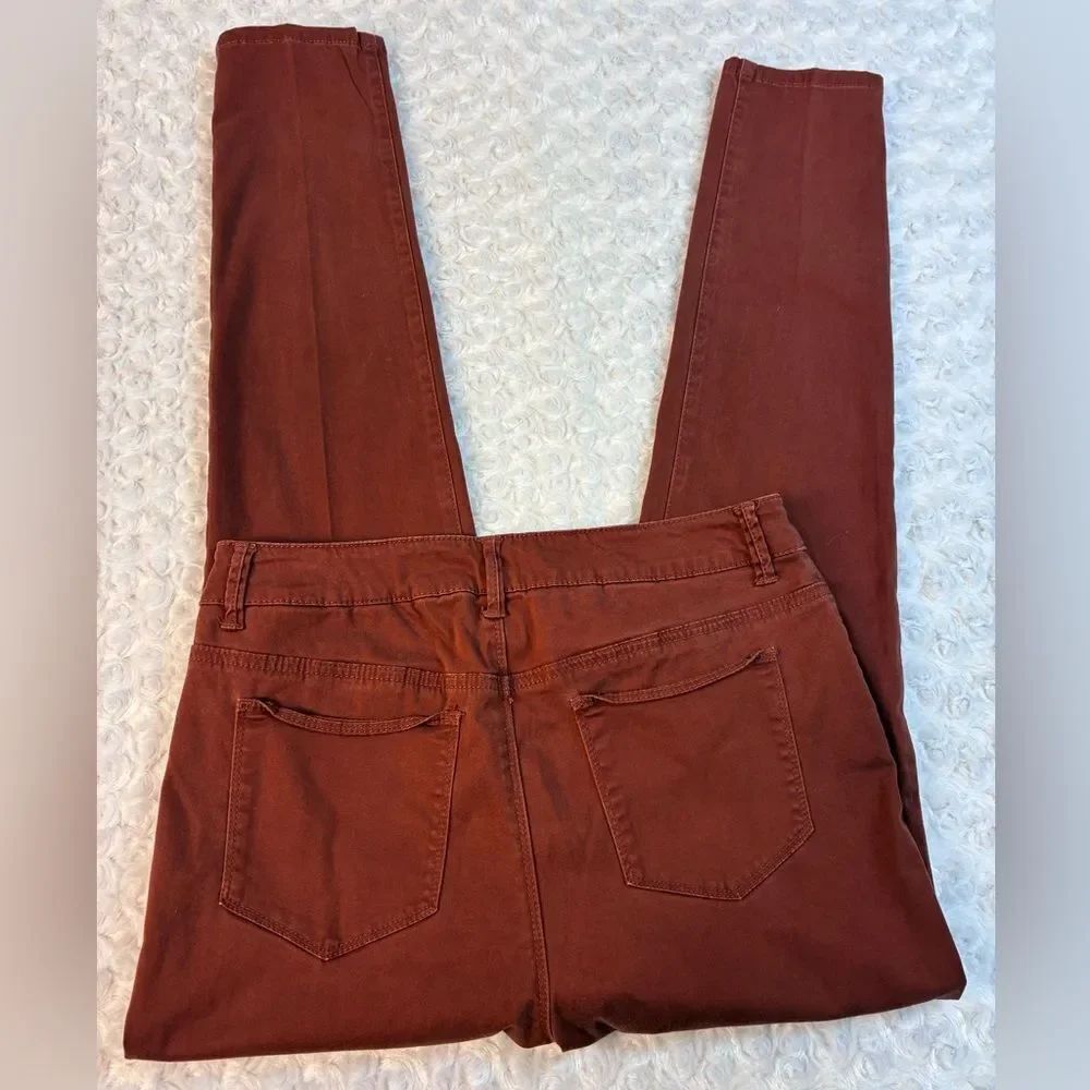 Chico's Platinum Rich Rust Front & back pocket Jeggings runs big! High waist - Picture 4 of 11